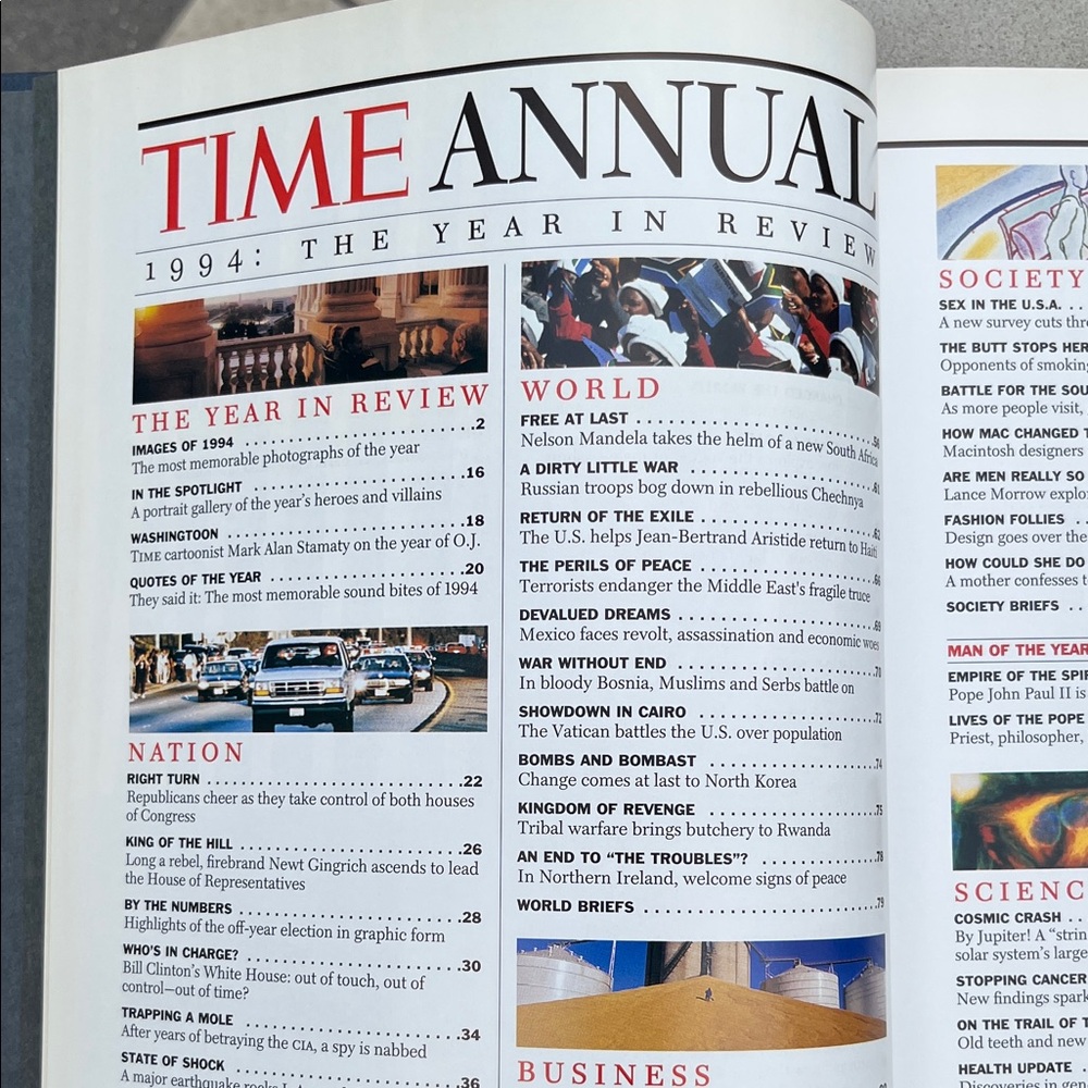 Annual 1994 Year in Review Book - Black - Picture 6 of 6